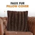 thumbnail image 3 of Cheer Collection Faux Fur Throw Pillow Cover, 3 of 5