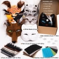 thumbnail image 4 of Máscaras de zorro y gato Therian OPPKIE para pintar 42 piezas para Halloween, 4 of 6