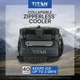 thumbnail image 4 of Titan by Arctic Zone 40 Can, 27 Quart Collapsible Zipperless Soft Cooler, Basalt Gray, 4 of 15