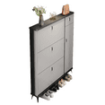 thumbnail image 3 of SOCE041 - Armoire à Chaussures Mince pour Entrée avec Rangement Rabattable - Gris (120 x 17 x 120 cm), 3 of 3