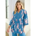 thumbnail image 5 of Roaman's Women's Plus Size Juliet Lace Trim Button-Down Shirt, 5 of 5