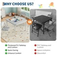 thumbnail image 2 of Kids Activity Table and Chair Set,3-Piece Furniture Set with 1 Square Table & 2 Folding Chairs, Playroom Table Set for Ages 3+, 2 of 8