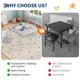 thumbnail image 2 of Mesa y sillas plegables para niños con tapicería de cuerina y estructura metálica duradera, set de actividades infantil multiusos portátil para comer, manualidades o aprender, ahorra espacio, 2 of 8