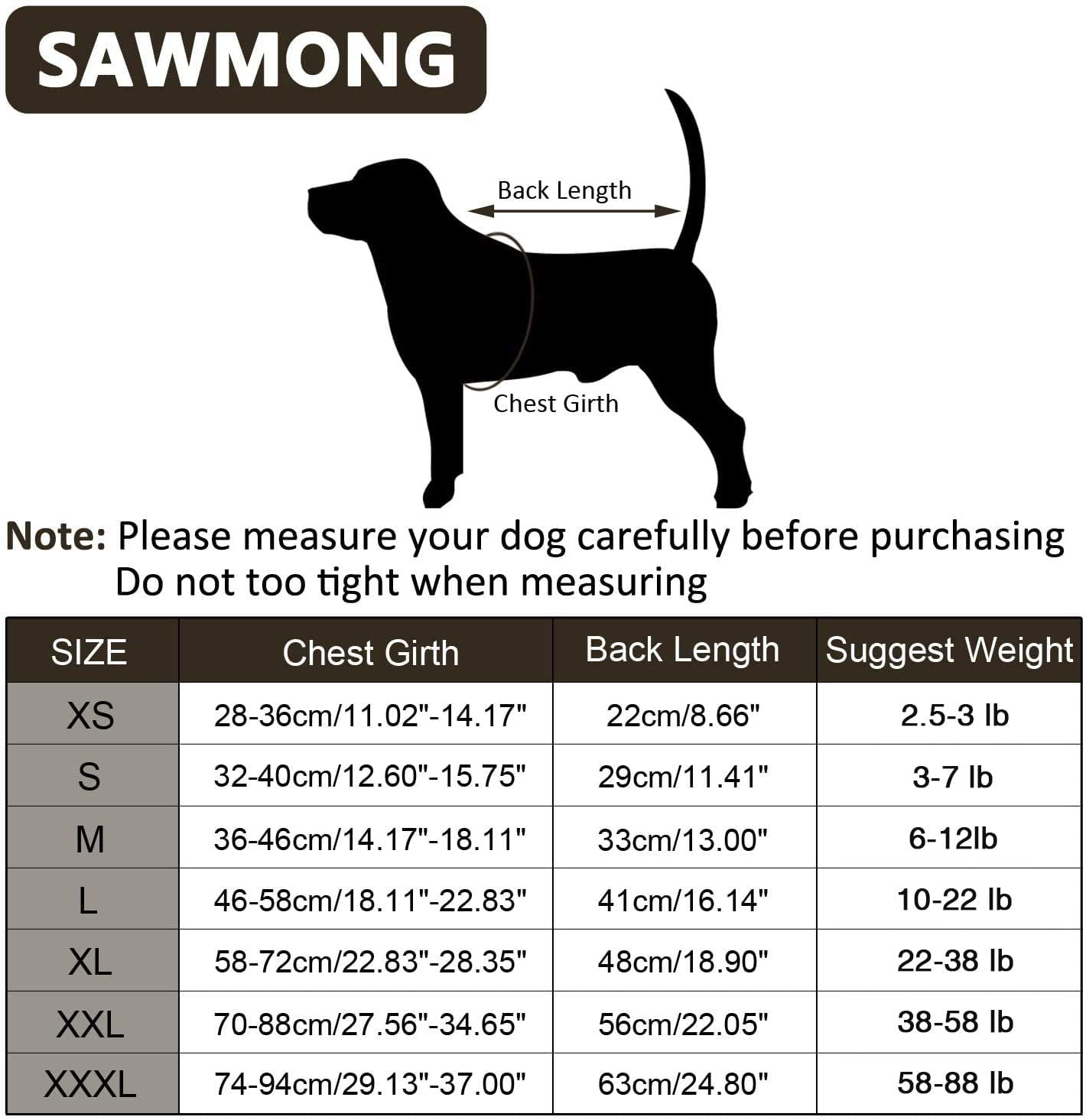 SAWMONG Recovery Suit for Dog Substitute E-Collar & Cone Dog Recovery Shirt for Abdominal Wounds Pet Surgery Surgical Recovery Snugly Suit Prevent Licking Dog Bodysuit