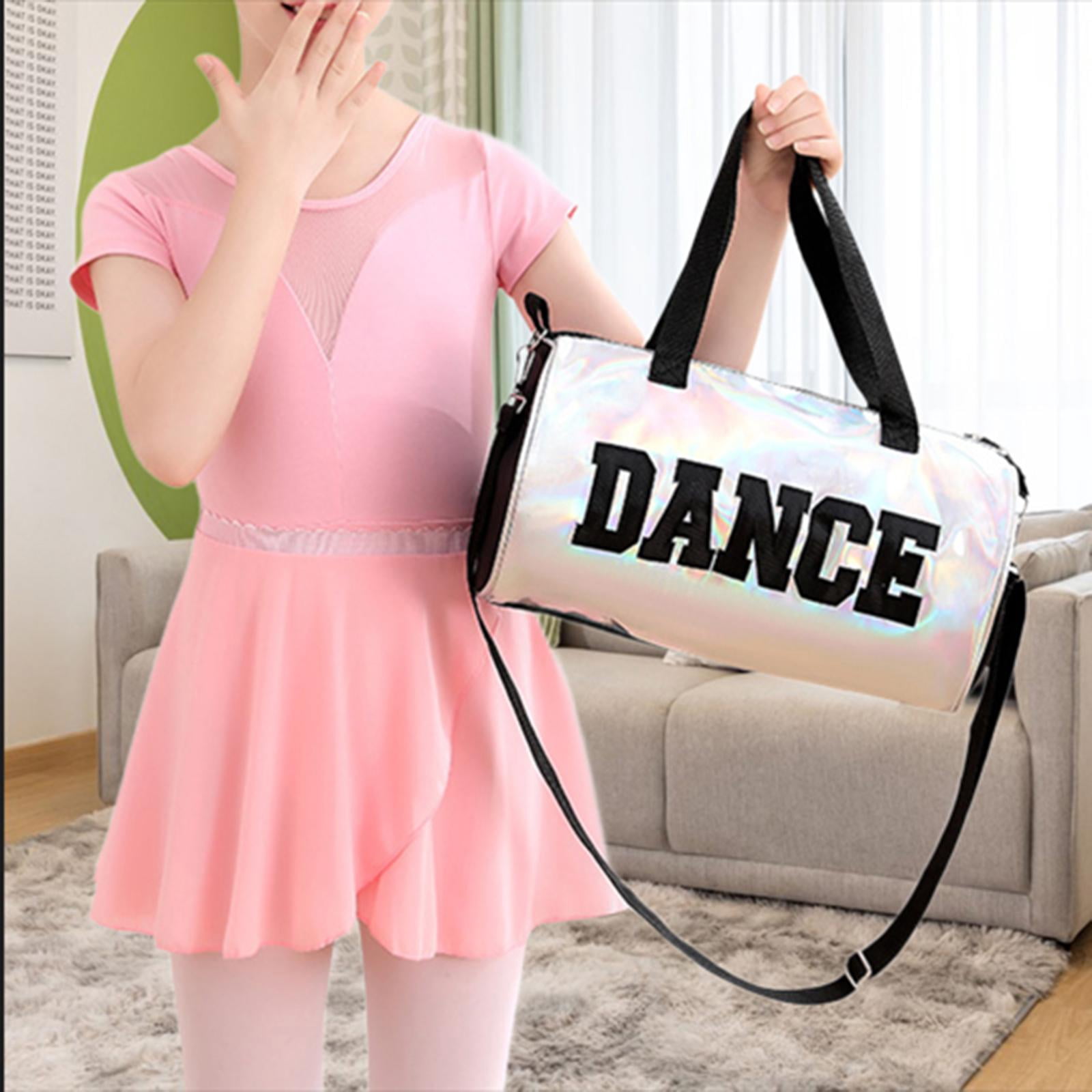 Segolike Dance Duffle Bag Handbag Portable Multifunction Weekend Bag Bag for Travel Dancing Gymnastics Children'S Day Gift argent