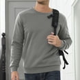 thumbnail image 4 of Men Big and Tall Shirts Hvyesh Men's Big an Tall Sherpa Lined Crewneck Sweatshirts Warm Fleece Pullover Thermal Long Sleeve Hoodie, 4 of 7