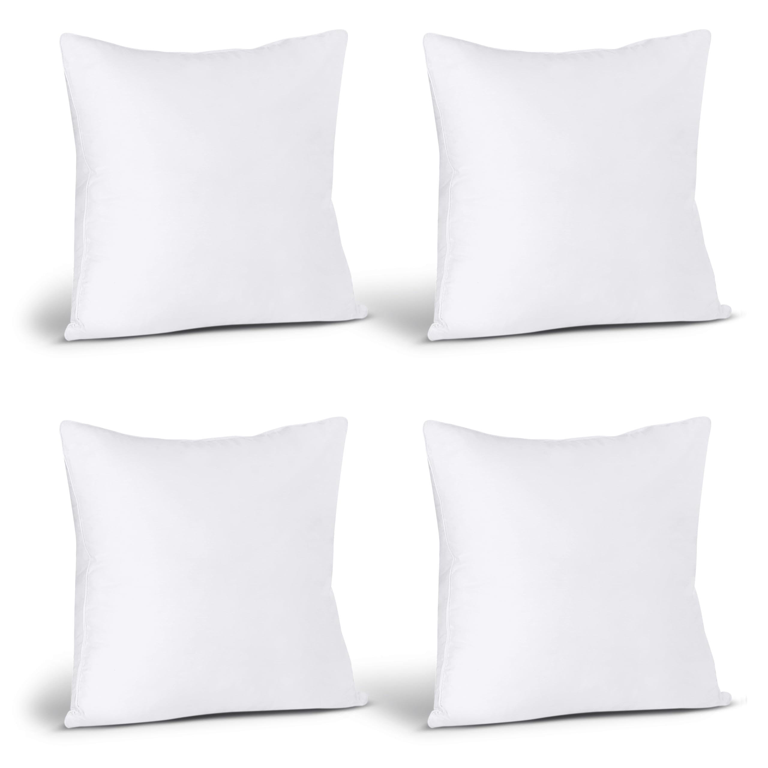 Utopia Bedding Throw Pillows (Set of 4, White) – 26 x 26 Inches Down Alternative Pillows for Bed, Sofa, and Couch - Fluffy Decorative Stuffer Pillow for Indoors & Outdoors