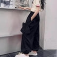 thumbnail image 5 of Npasoilc Cargo Pants for Teenage Elastic Waist Bow-Tie Decorated Baggy Trousers Lightweight Breathable Wide Leg Pants Casual Loose Pants, 5 of 6