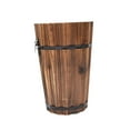 thumbnail image 4 of Maceta de barril de madera, jardinera para patio, interior y exterior, con asas ergonómicas, maceta para plantas de jardín, jardinera. Estilo B, 4 of 8