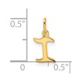 thumbnail image 2 of Auriga 925 Sterling Silver Gold-tone Letter I Initial Charm for Women(L- 14.66mm, W- 10.52mm), 2 of 6