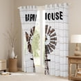 thumbnail image 3 of Farmhouse 30%-50% Blackout Curtains Windmill Vintage Decor Curtains Wooden Plank Barn Door Curtains & Drapes, Southern Schrute Farms Window Curtains 2 Panels, 52Wx84L, 3 of 6