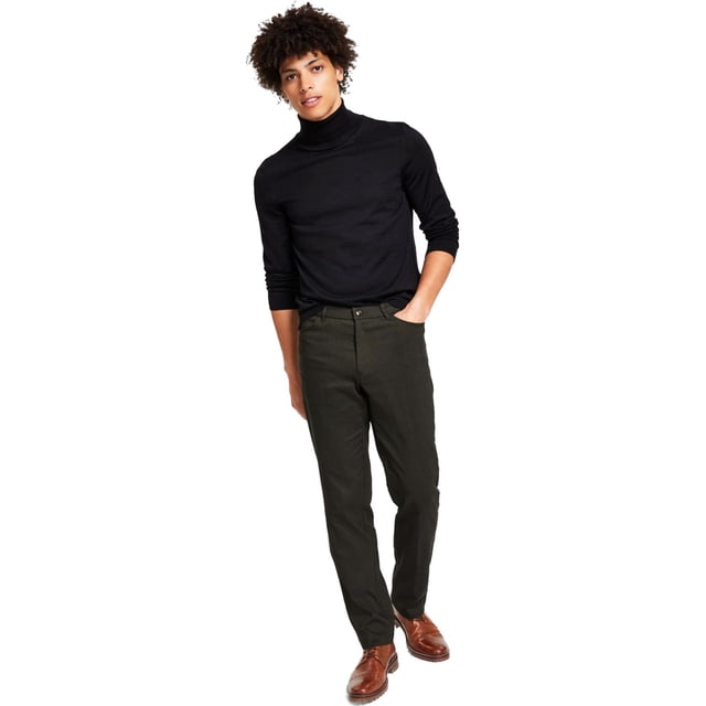 Tommy Hilfiger Pantalon Chino Décontracté Extensible Coupe Moderne Uni pour Homme, Vert, 36W x 30L