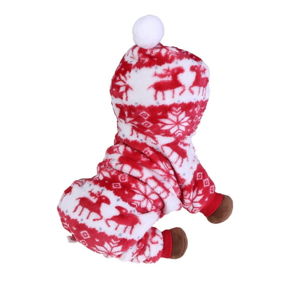 HEMOTON Christmas Dog Jumpsuit Party Costume - Festive Outfit Clothes for Pets