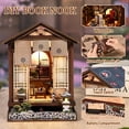 thumbnail image 5 of Book Nook Kit DIY – 3D Wooden Miniature House with LED Light, Bookshelf Decor Insert, Craft Kit for Adults & Teens, Japanese Courtyard, 5 of 10