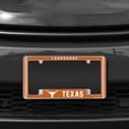 thumbnail image 2 of Texas NCAA Longhorns Chrome Metal License Plate Frame with Full Frame Team Color Graphics, 2 of 8