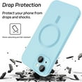 thumbnail image 4 of ELEHOLD Soft Shockproof Case for iPhone 15 6.1",Camera Lens Protector MagSafe Compatible Anti-Fingerprint Anti-Scratch Protective Shell iPhone 15 Silicone Cover,Blue, 4 of 5