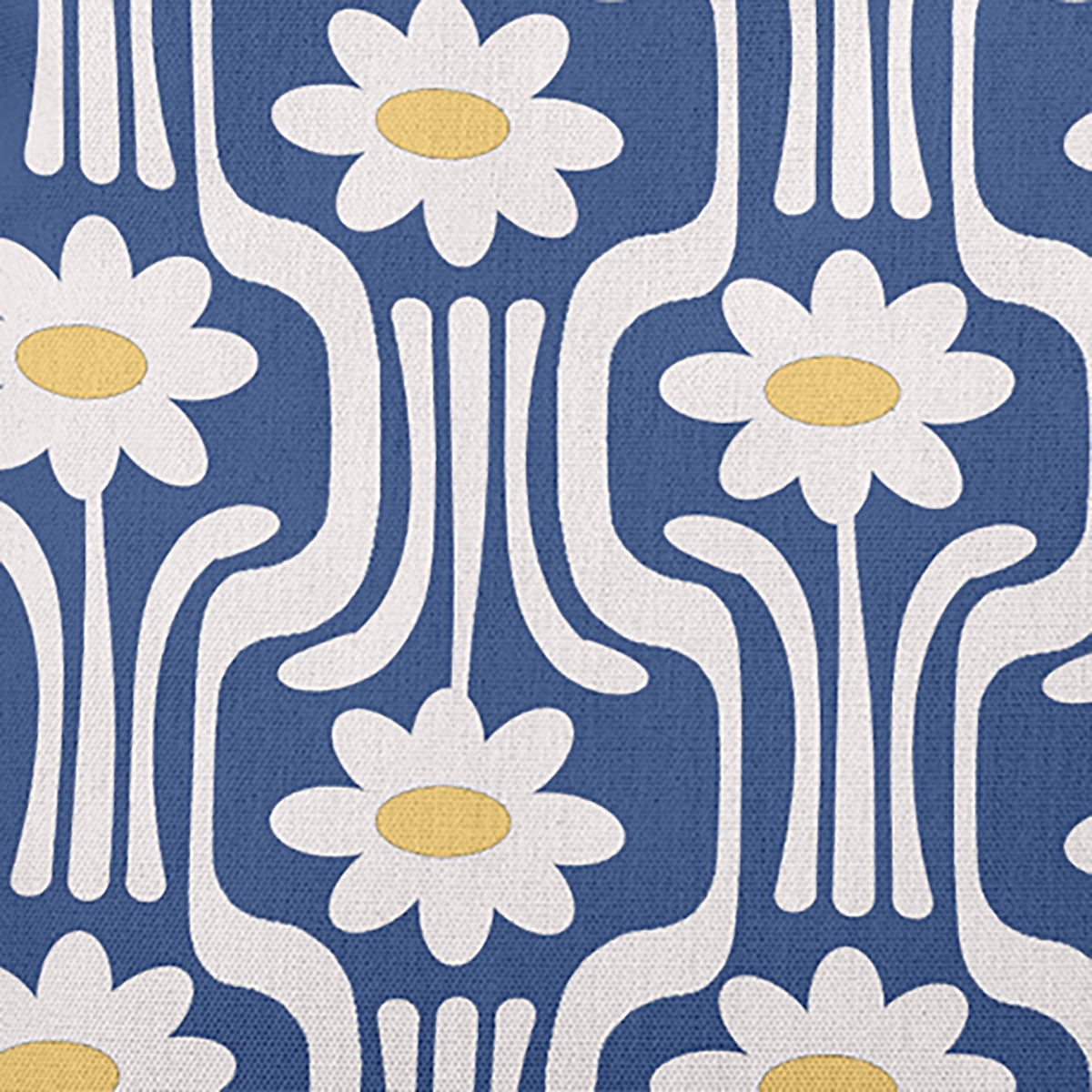 Simply Daisy 26" x 26" Daisys and Squiggles Decorative Throw Pillow, Nautical Navy (1 count)