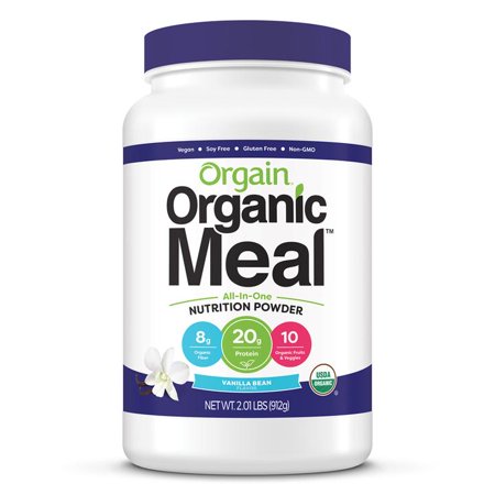 Orgain Organic Meal Nutritional Powder, Vanilla Bean, 20g Protein, 2.0