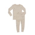 thumbnail image 6 of Tealbee Toddler Pajamas 2 Piece Set 12M–4T – Snug Fit Long Sleeve TENCEL Modal, No Itch Seams, Soft Kids PJs - 3T-4T - Seashell, 6 of 10