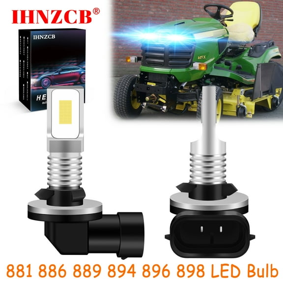 IHNZCB for Deere Gator X754 X758 Xuv 550 560 590i Jd Am144881 Tractor / Lawn Mower LED Headlights Bulb 881 886 889 894 896 898 Ice Blue,Y22