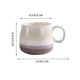 thumbnail image 4 of Taza de café de cerámica de gran capacidad – taza cerámica esmaltada en horno, mango ergonómico, taza resistente para oficina doméstica, blanca de una sola pieza, 4 of 7