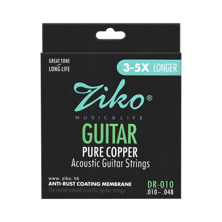 ZIKO DR-010 Acoustic Guitar Strings Hexagon Alloy Wire Pure Copper