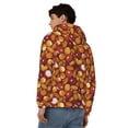 thumbnail image 4 of Goofa Almond Nuts Pattern Mens Full-zip Hoodie, Zip-up Pullover Hooded Sweatshirt, Kangaroo Pocket Hoodie Ideal for Daily Wear, Travel, and Home-Small, 4 of 5