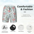 thumbnail image 3 of Rocae Cute Rabbit And Heart for Men's Swim Trunks Quick Dry With Two Side Pockets and One Lined Patch PocketXX-Large, 3 of 9