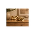 thumbnail image 5 of 15", 10"W Gold Porcelain Ceramic Chain Sculpture, by CosmoLiving by Cosmopolitan (2 Count), 5 of 14