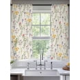 thumbnail image 2 of Wildflowers Blossom Sheer Curtains 63 Inch Length 2 Panels Set, Spring Pastoral Botanical Flowers Beige Voile Window Treatment Curtains Sheers Drapes for Bedroom/Living Room/Kitchen 52x"63"x2, 2 of 7