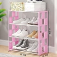 thumbnail image 3 of Shoe Rack Dust-Proof Shoe Cabinet Bedroom Storage Cabinet Checkered Shoe Rack, 3 of 9