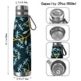 thumbnail image 3 of Modern 29oz Stainless Steel Insulated Thermos with Tea Filter, 360° Printed Travel Bottle, Leakproof BPA-Free Flask with Anti-Slip Base, 304 Inner & 201 Outer, Vacuum Cup, 3 of 6