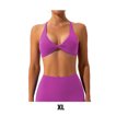 thumbnail image 3 of pitrice 1 Set Chinlon Nylon Sports Underwear Solid Color Replacement Breathable Wire Free Running Jogging Bodybuilding Vest Bra Purple XL, 3 of 6