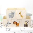 thumbnail image 2 of Organizador caja de almacenamiento cuadrado niños juguete de dibujos animados animales artículos varios B Afortunado Sencillez, 2 of 5