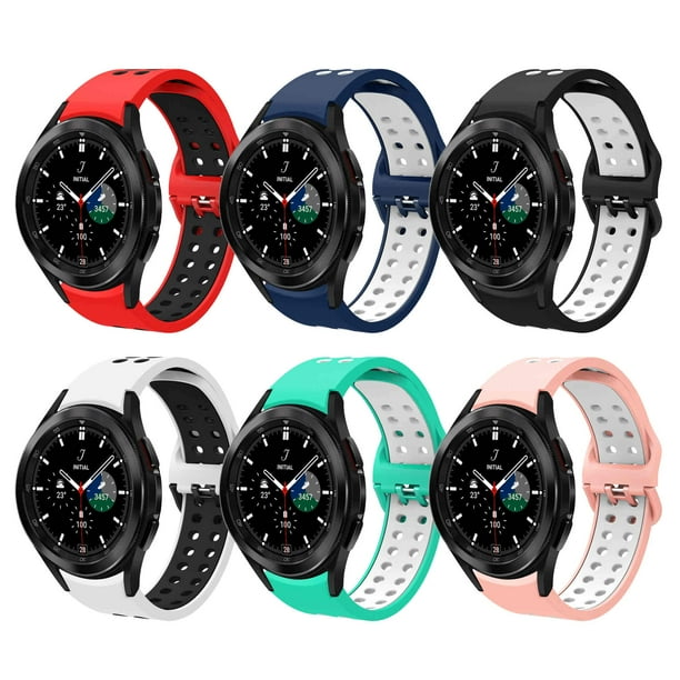 Arttyma Paquete De 6 Compatibles Con Galaxy Watch 4 Band 40 Mm 44 Mm Galaxy Watch 4 Classic Band 42 Mm 46 Mm Correas Deportivas De Repuesto De Silicona Para Galaxy Watch 4 Hombres Y Mujeres (Color B)
