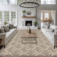 thumbnail image 3 of 8'x10' Area Rugs, Brown Floral Indoor Outdoor Area Rug for Living Room Bedroom, Vintage Modern Geometric Abstract Art Washable Bathroom Rugs Kitchen Floor Carpet Mats Home Decor Aesthetic, 3 of 8