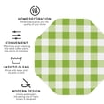 thumbnail image 3 of Lsque White Green Plaid Pattern 4" Drink Coasters Set of 4, PVC Leather Absorbent Coasters, Table Coaster Set Decorative Coffee Cup Coasters Housewarming Gift -Octagon, 3 of 6