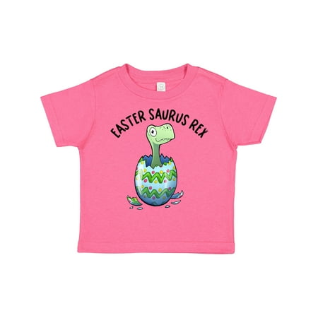 

Inktastic Easter Saurus Rex DInosaur Hatching Easter Egg Gift Toddler Boy or Toddler Girl T-Shirt