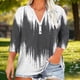 thumbnail image 1 of Xuyuer Women's Casual Plus Size Printed 3/4 Sleeve V-Neck Blouse Fashionable And Comfortable Top, 1 of 5