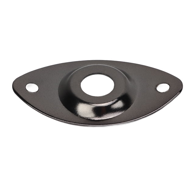 Guitar Oval Jack Plate, Electric Guitar Output Socket Plate Decorative Metal Lightweight For DIY Gold,Black