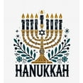 thumbnail image 2 of Hanukkah Menorah Adult White Crew Neck Long Sleeve Shirt-Large, 2 of 3
