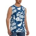 thumbnail image 2 of Uemuo Rose Flowers Pattern Men's Sleeveless T-Shirt,Muscle Athletic Tank Top, Moisture-wicking Quick-dry Breathable Classic Tee Top for Gym Run Outdoor Sports-Large, 2 of 8