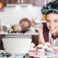thumbnail image 3 of Cupcake Paper Oilproof Liner Baking Cup Tray Muffin Wrapper White 100pcs, 3 of 6