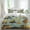 Teal Green, variant on Construction Truck Set of 4 Bedding Quilt Covers, Cartoon Grips and Bulldozers Beige 4-Piece Bed Sheet Set with Extra Soft Bed Sheets Quilt Cover Pillowcase, Twin