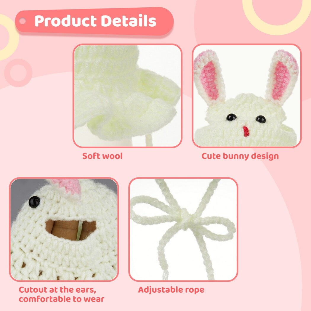 Cat Easter Hat, Adorable Costume Bunny Hat, Handmade Knitted