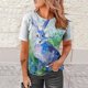 thumbnail image 5 of Tops de moda para mujer, divertidas camisetas informales holgadas con estampado, blusa, camisa estampada Fridja bn2019, 5 of 9
