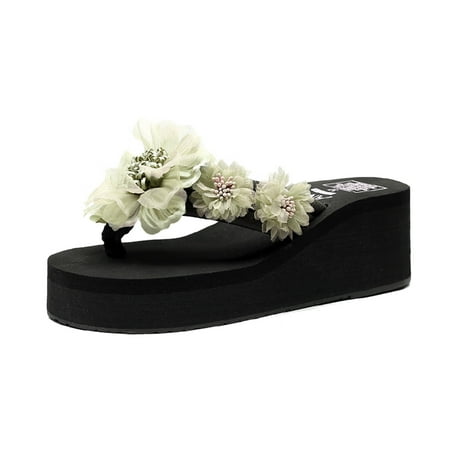 

TOYFUNNY Womens Floral Boho Casual Shoes Beach Shoes Sandals Slippers