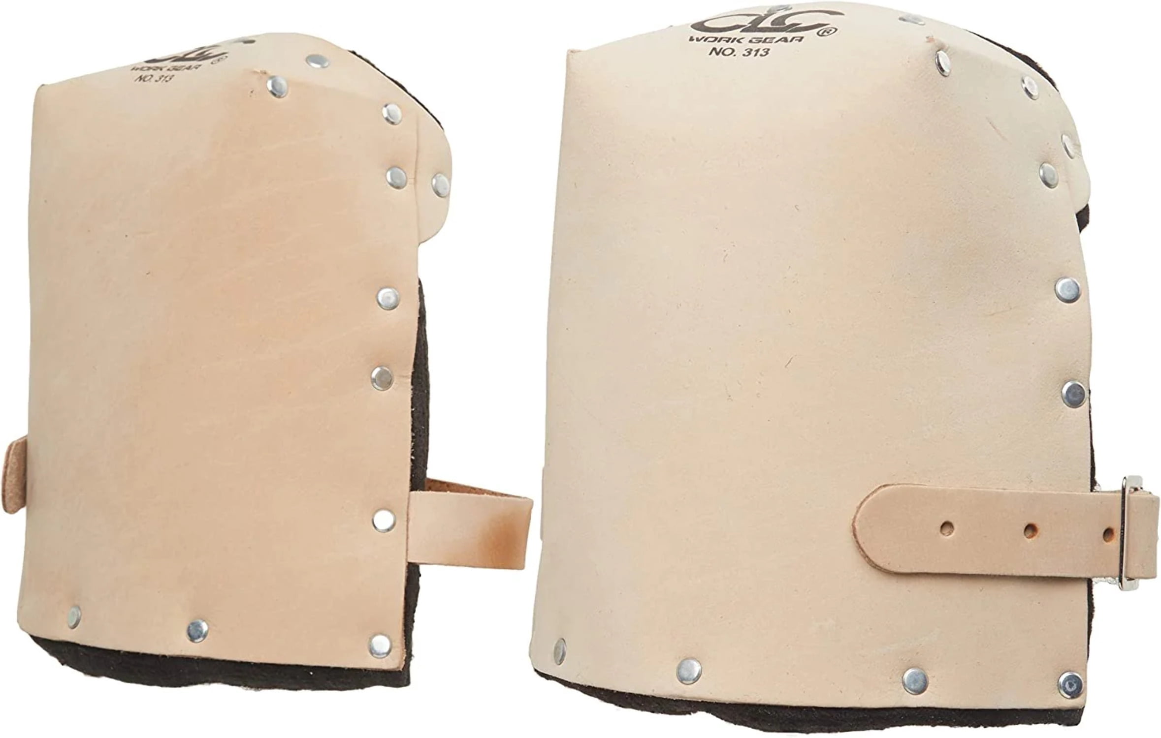 KNEE PAD LEATHER HVY-DUTY DBL