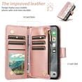 thumbnail image 3 of Furiet for Samsung Galaxy S22 5G Floral Wallet Case & Flip Zipper Purse Wrist Strap Shoulder Strap Luxury Glitter PU Leather Card Holder Stand Cell Phone Cover for S 22 22S 4G G5 6.1 inch Rose Gold, 3 of 8