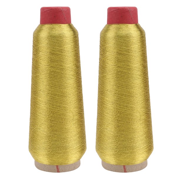 Kit de 2 rollos de hilo reflectante con purpurina para bordar a máquina, hilos cruzados para manualidades, accesorios de costura y ropa